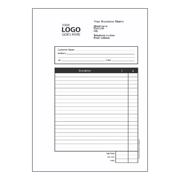 Invoice Books | Add your Logo and Address - Image 3